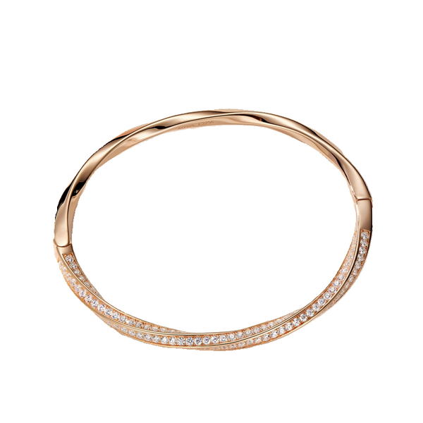 Elegant Rose Gold And Diamond Bracelet