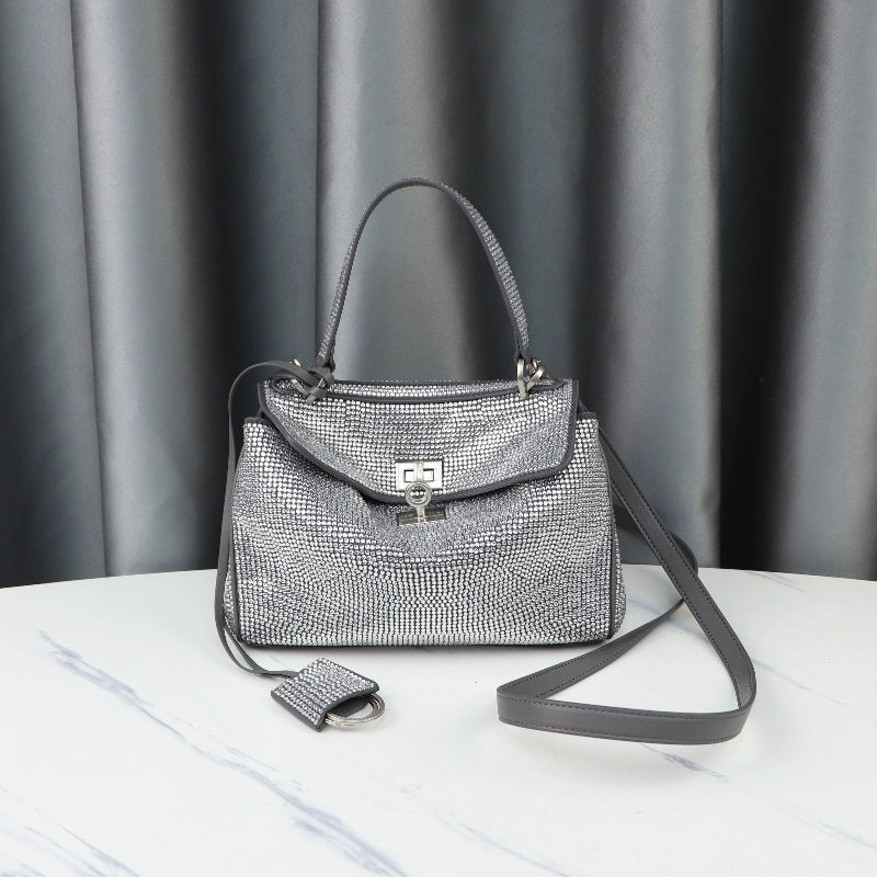 luxury Brittania Tote Bag Diamond Detailing 